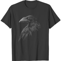 T-shirt pour hommes avec illustration de corbeau noir mystique — T-shirts pour hommes