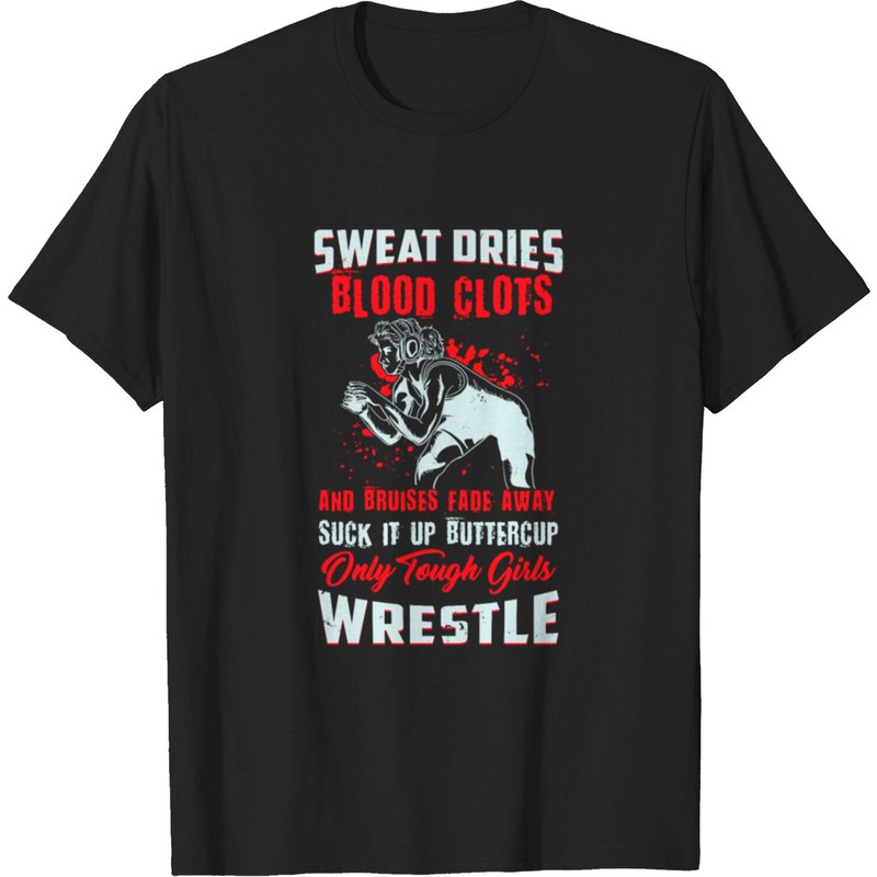 Only Tough Girls Wrestle T-shirt drôle de lutte pour hommes — T-shirts pour hommes