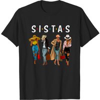 T-shirt Sistas Afro Women Together pour hommes en noir — T-shirts pour hommes
