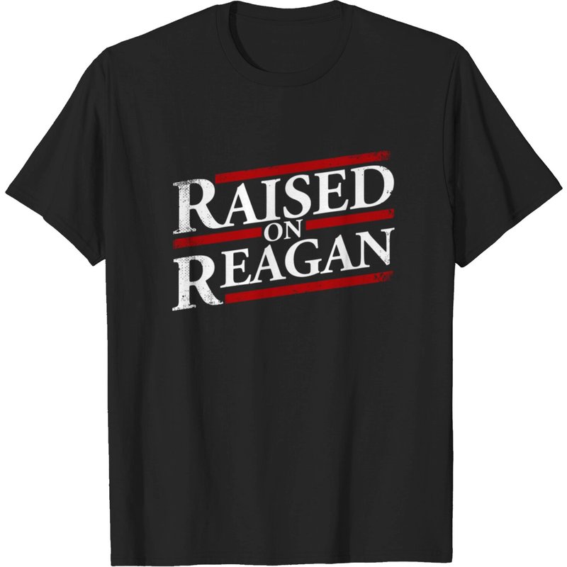 T-shirt Nostalgie des Années 80 Raised On Reagan pour Hommes