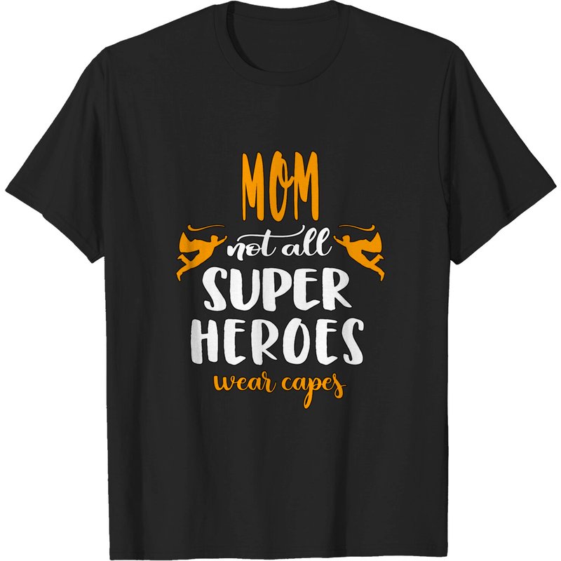 T-shirt Mom Ma Maman pour Hommes en Noir — T-shirts pour hommes