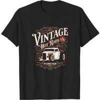 T-shirt Nostalgie Voitures Classiques Vintage Hot Rods USA pour Hommes