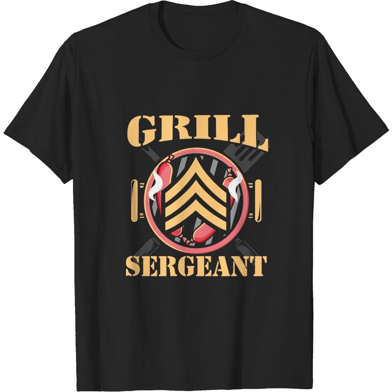 T-shirt Grill Sergeant Design BBQ Amusant pour Hommes — T-shirts pour hommes