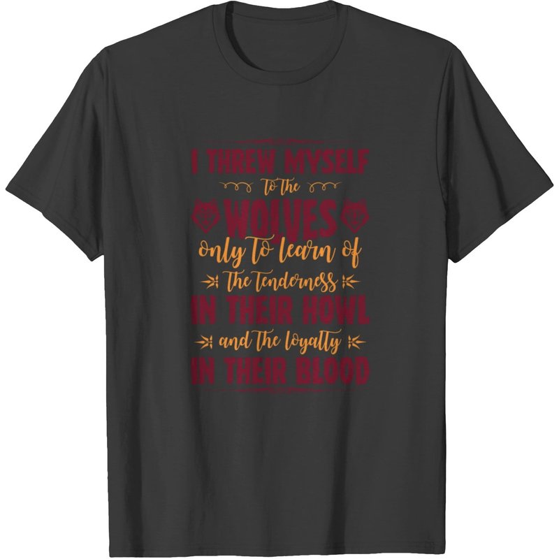 T-shirt pour hommes Wolves en noir