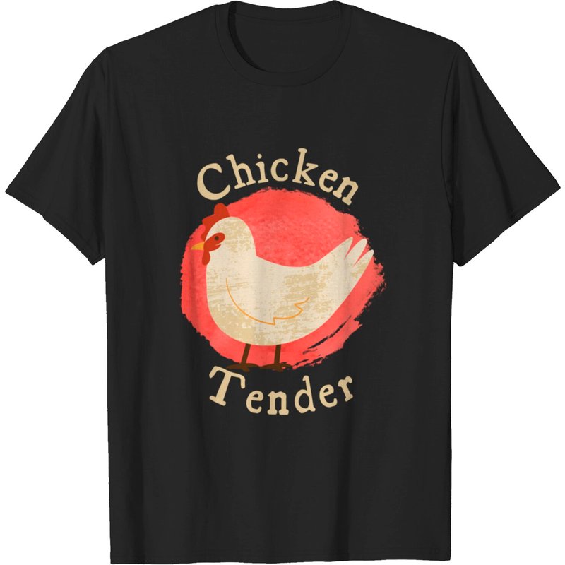 T-shirt Chicken Tender pour hommes en noir — T-shirts pour hommes