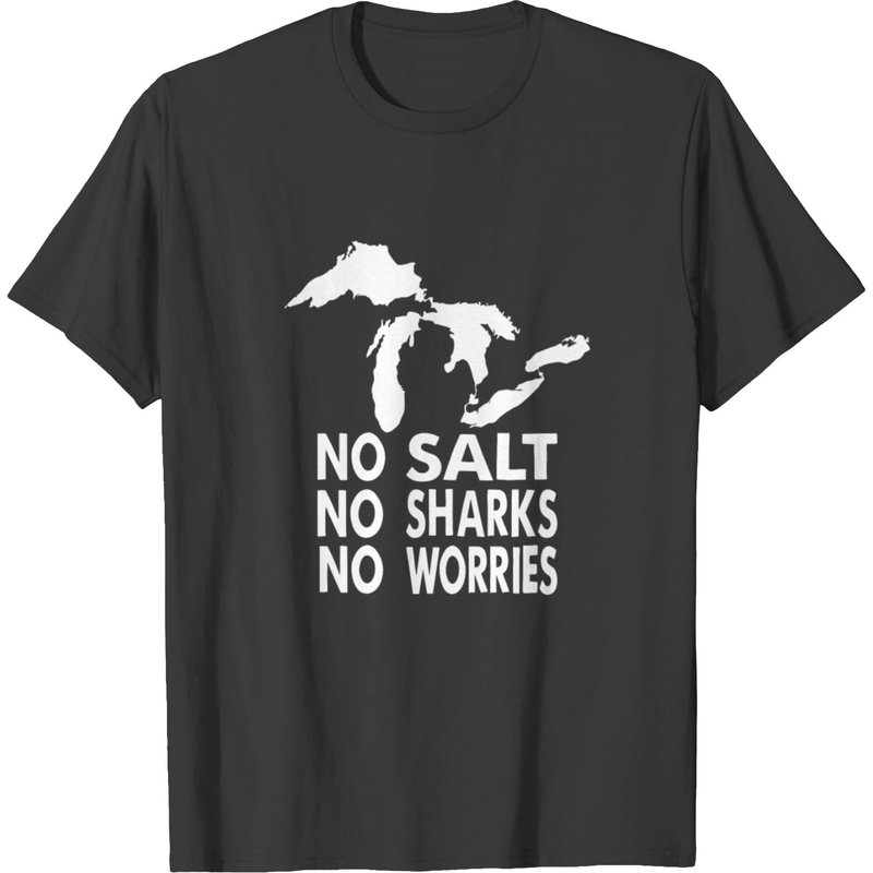 T-shirt Great Lakes No Salt pour hommes en noir