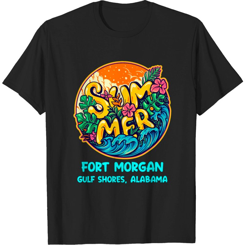 T-shirt Vintage Sunset de Fort Morgan Gulf Shores Alabama pour Hommes