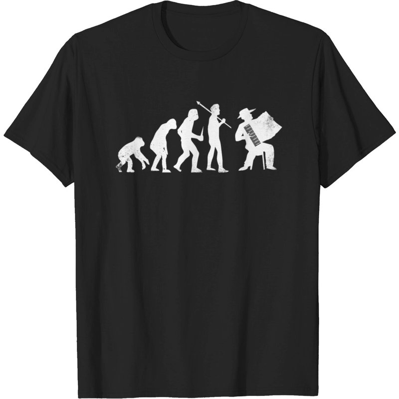Evolution Of An Accordionist Music Sound T-shirt for Men