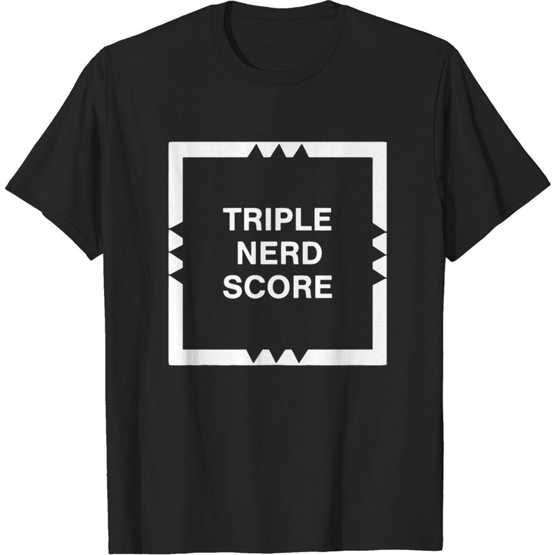 Triple Nerd Score T-shirt for Men in Black