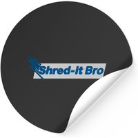 Shred It Bro Stickers - Classic Square Design