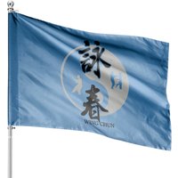 Drapeaux de maison Wing Chun - Drapeaux extérieurs double face bleu royal — Drapeaux décoratifs