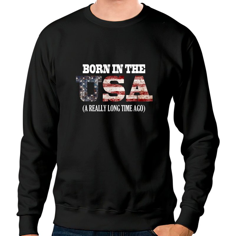 Sweatshirt d'anniversaire drôle Born in the USA pour unisexe — Sweats à capuche pour hommes