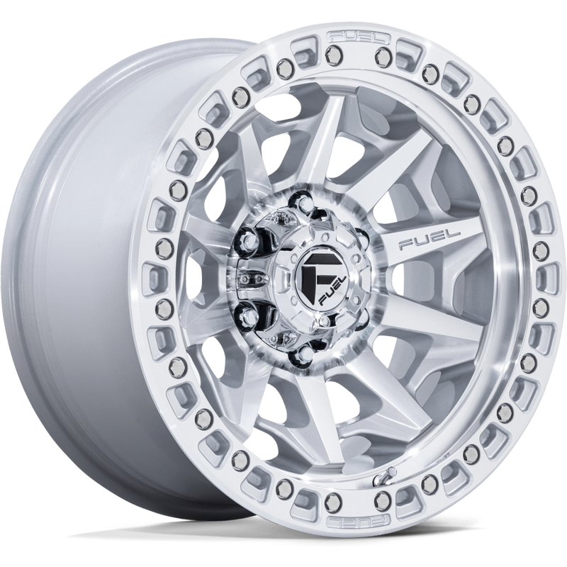 Fuel D883 Covert Machined Silver 17x8.5 Rims 6x139.7 Bolt Pattern — Wheels & Rims