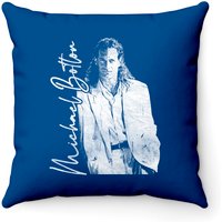 Michael Bolton 90s Style Fan Design Throw Pillows