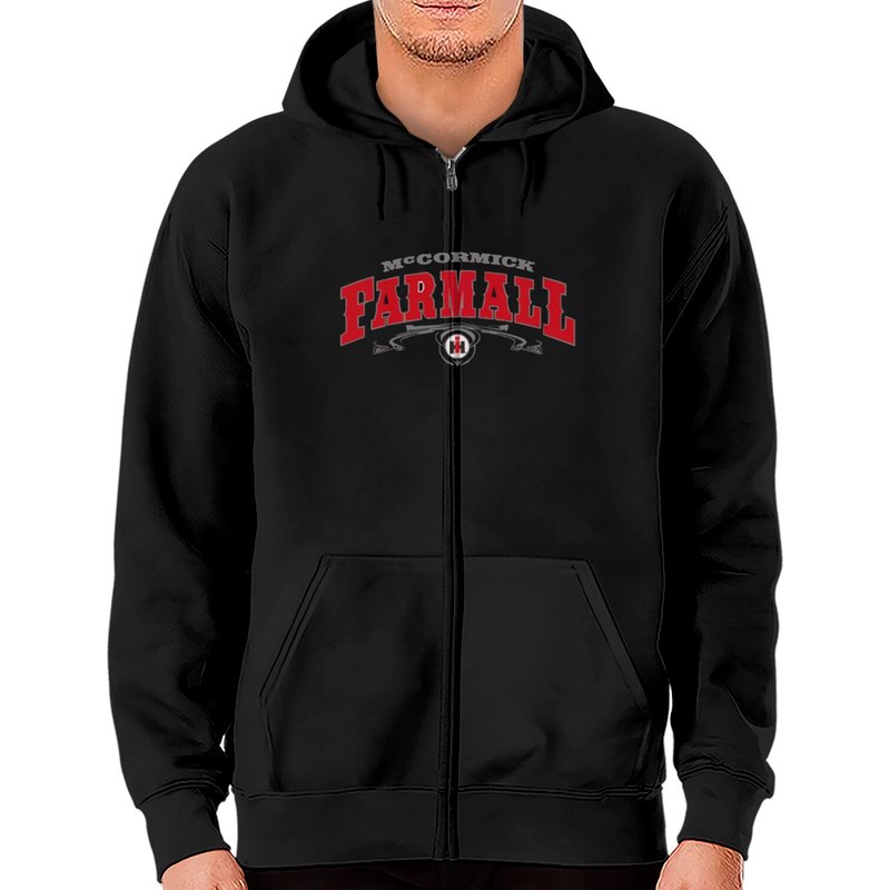 Hoodie zippé Farmall Western International Harvester IH — Sweats à capuche pour hommes