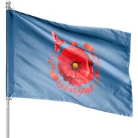 Drapeau commémoratif de coquelicot rouge pour le jour des vétérans — Drapeaux décoratifs