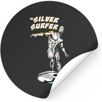 The Silver Surfer Stickers - Classic Square Design — Stickers & Decals