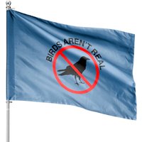 Birds Aren't Real Prohibited Sign House Flags — Decorative Flags