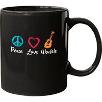 Peace Love Ukulele Ceramic Mugs — Mugs & Tumblers