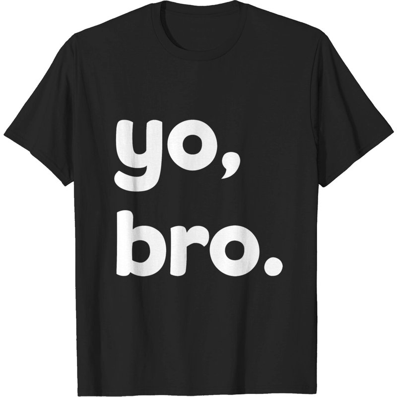 T-shirt Yo Bro 2 pour hommes en noir — T-shirts pour hommes