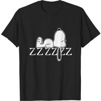 T-shirt Lazy Puppy Sleep pour hommes en noir
