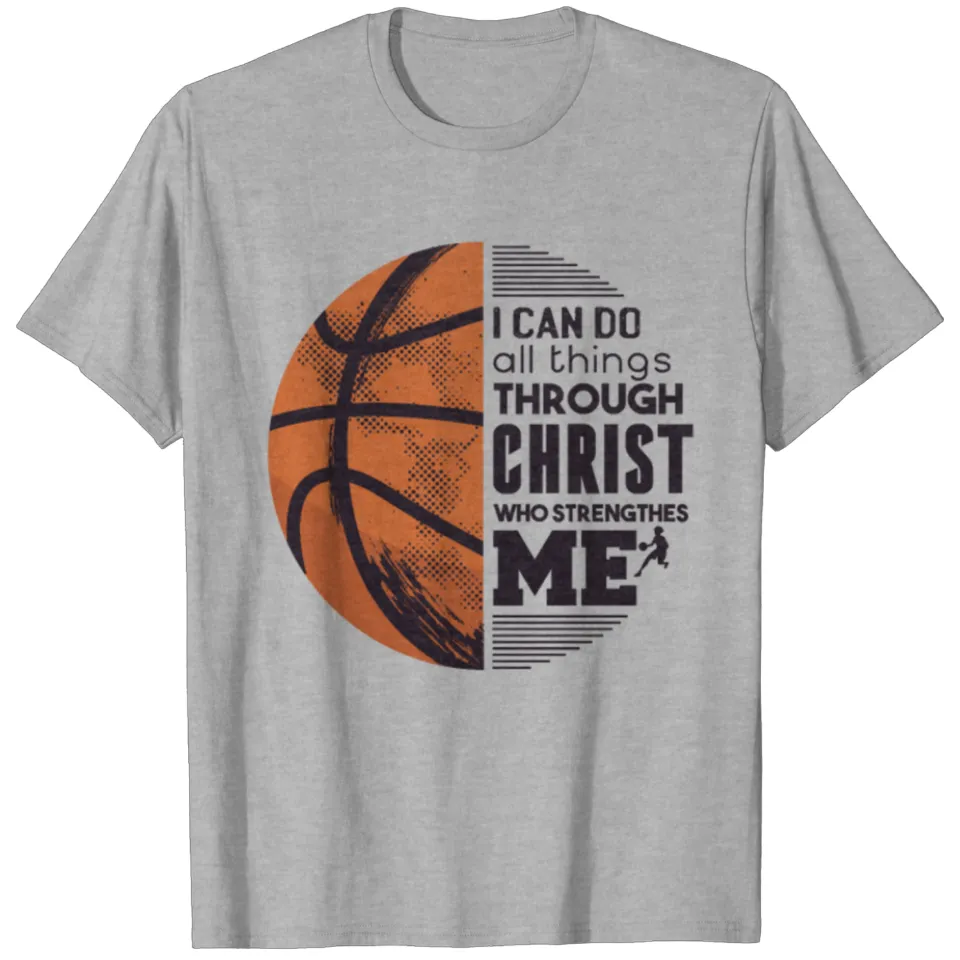 T-shirt Basketball Je peux tout faire par le Christ pour hommes — T-shirts pour hommes
