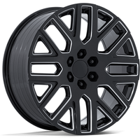 Performance Replicas PR231 Milled Noir Brillant Jantes 22x9 6x139.7