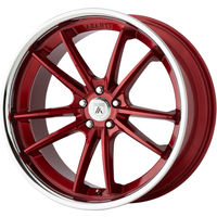 Asanti Black ABL-23 Sigma Candy Red Wheel with Chrome Lip 20x9 — Wheels & Rims