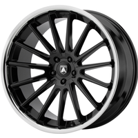 Asanti Black ABL-24 Beta Gloss Black Wheel with Chrome Lip — Wheels & Rims