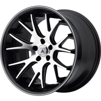 Roues Asanti Black ABL-3 Castor Silver Machined 20x8.5 5x108 — Roues et jantes