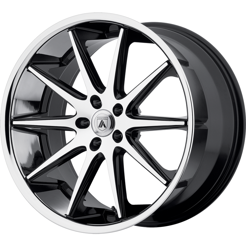 Asanti Black ABL-4 Capella 20x10 Wheels with Black Lip — Wheels & Rims
