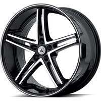 Asanti Black ABL-7 Machined Face Wheel with Black Lip 20x10 — Wheels & Rims