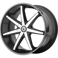 Roues Asanti Black ABL-9 avec Face Machinée et Bord Noir - 20x10