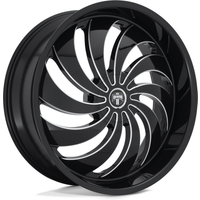 Roues DUB S242 Cojones Gloss Black Milled - 24x10 - 5x139.7 — Roues et jantes