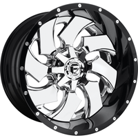 Fuel D240 Cleaver Chrome Wheel with Gloss Black Lip 22x8.5 — Wheels & Rims