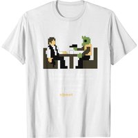 T-shirt 8 bits Han et Greedo pour hommes