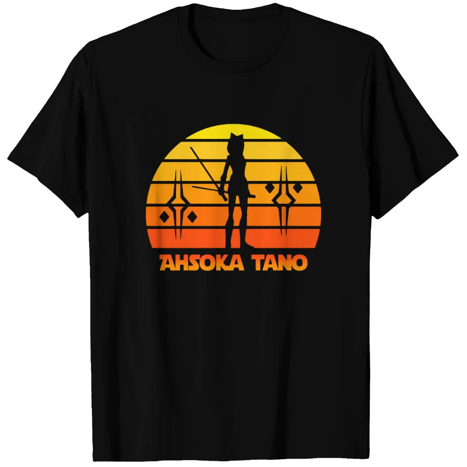 T-shirt Ahsoka Tano pour hommes en noir — T-shirts pour hommes