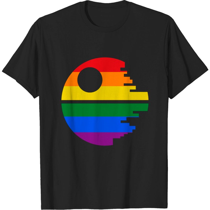 T-shirt Rainbow Death Star pour hommes — T-shirts pour hommes