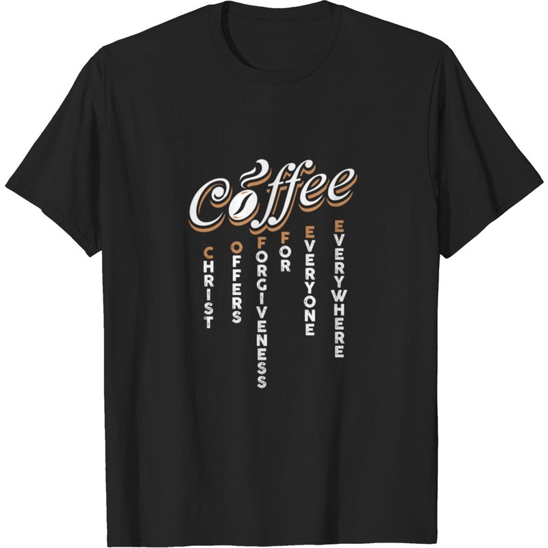 T-shirt Christ Offre le Pardon pour Hommes - Noir — T-shirts pour hommes
