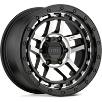 KMC KM540 Recon Machined Black 17x9 Rims - 6x139.7 Bolt Pattern