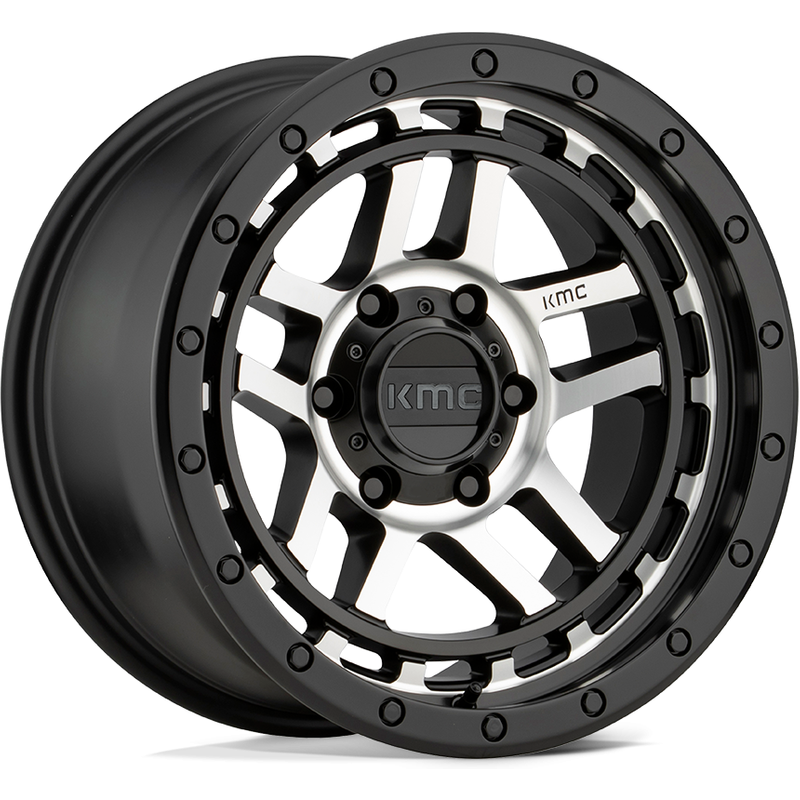 Jantes KMC KM540 Recon Machined Black 17x9 - 6x139.7 — Roues et jantes