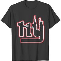 T-shirt pour hommes N Y Giants en noir