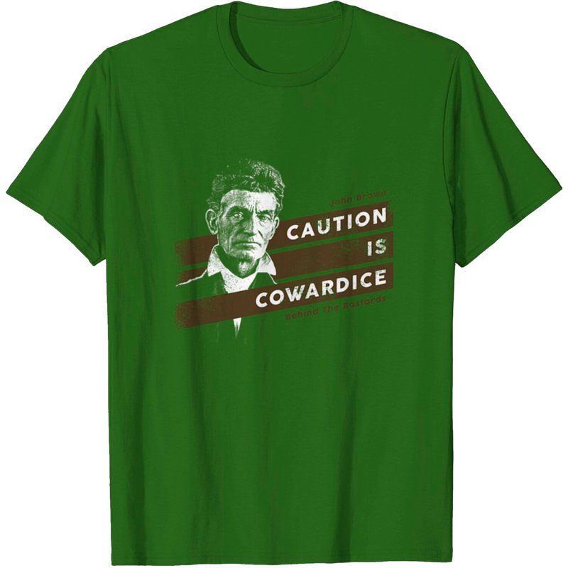 T-shirt John Brown Caution Is Cowardice pour hommes — T-shirts pour hommes