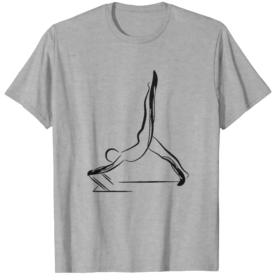 T-shirt Pose de Pilates Abstrait pour Hommes
