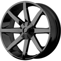 KMC KM651 Slide Gloss Black Wheels - 22x9.5 - 5x127 - 38 Offset — Wheels & Rims