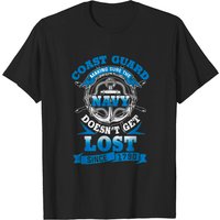 T-shirt Coast Guard pour hommes en noir