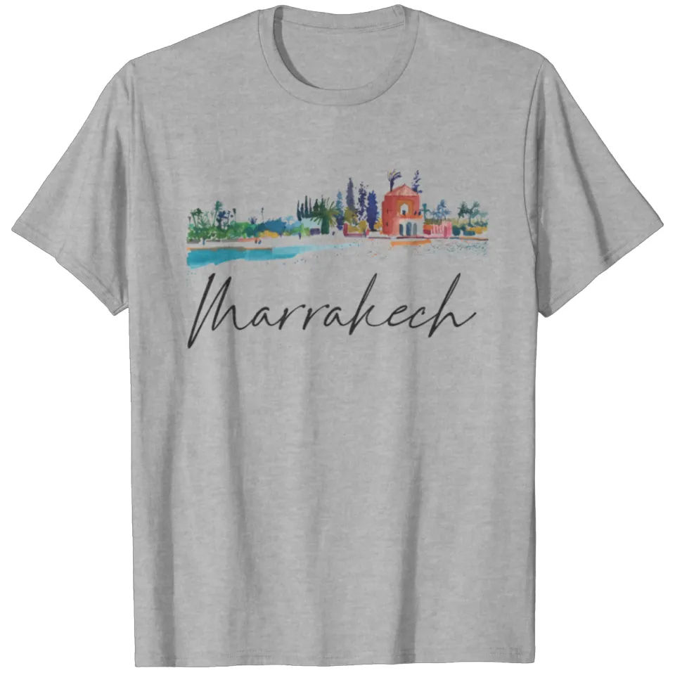 T-shirt Art Marrakech Maroc Années 70 Distressé pour Hommes — T-shirts pour hommes