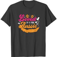 Loved By A Mini Aussie Australian Shepherd Paws T-shirt for Men