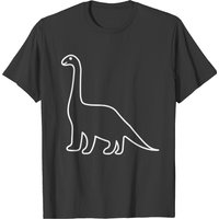 T-shirt Silhouette de Dinosaure pour Hommes en Noir — T-shirts pour hommes