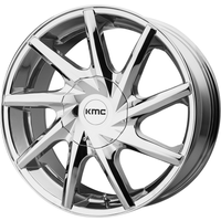 KMC Wheel KM705 Burst Chrome 20x8.5 4x114.3 Bolt Pattern 35 Offset — Wheels & Rims